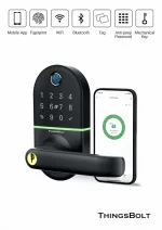 Keep your space safe with ThingsBolt TB-FH1B Smart Fingerprint Door Lock with handle