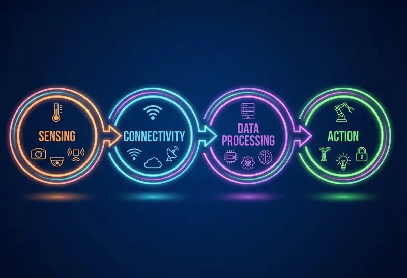 how iot devices work?
