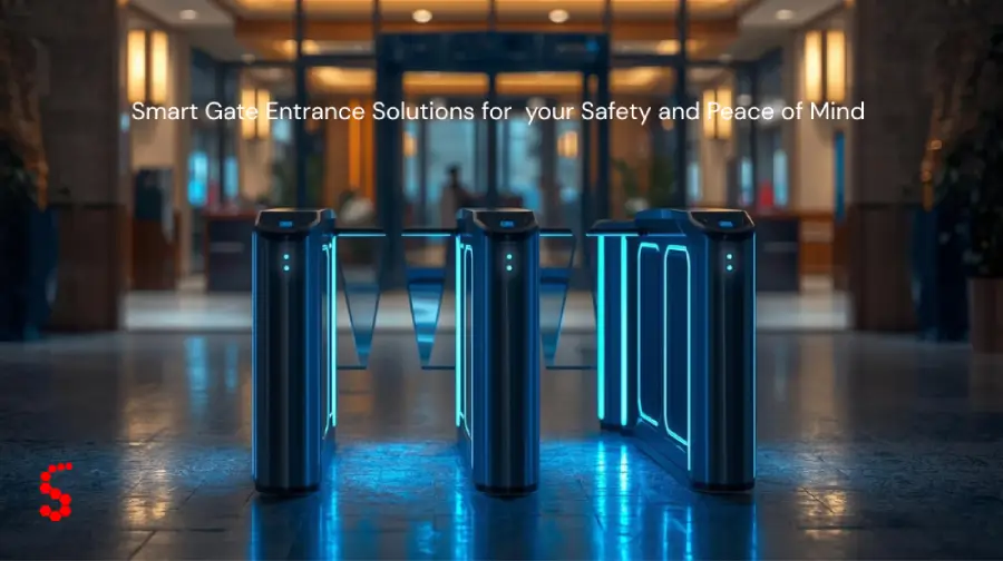 Smart access control gate for secure building entrance – Porte d’accès intelligente pour une entrée de bâtiment sécurisée